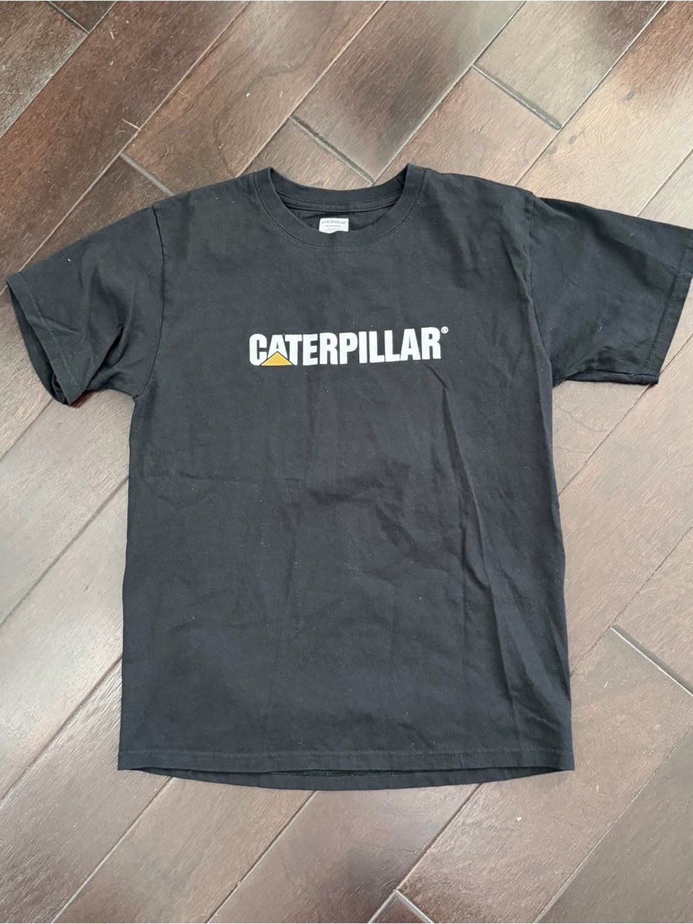 Caterpillar Mens T-Shirt Black Short Sleeve Medium Cat Equipment Logo